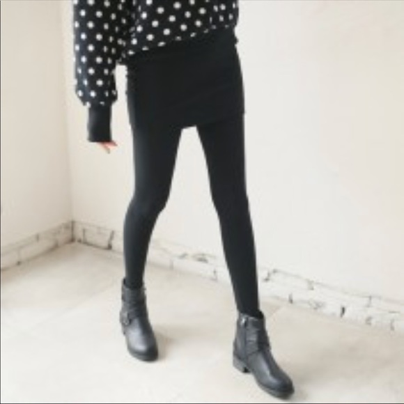 ✨LAST PAIR ✨Black Brushed Knit Skirt Leggings🖤 - Picture 7 of 8